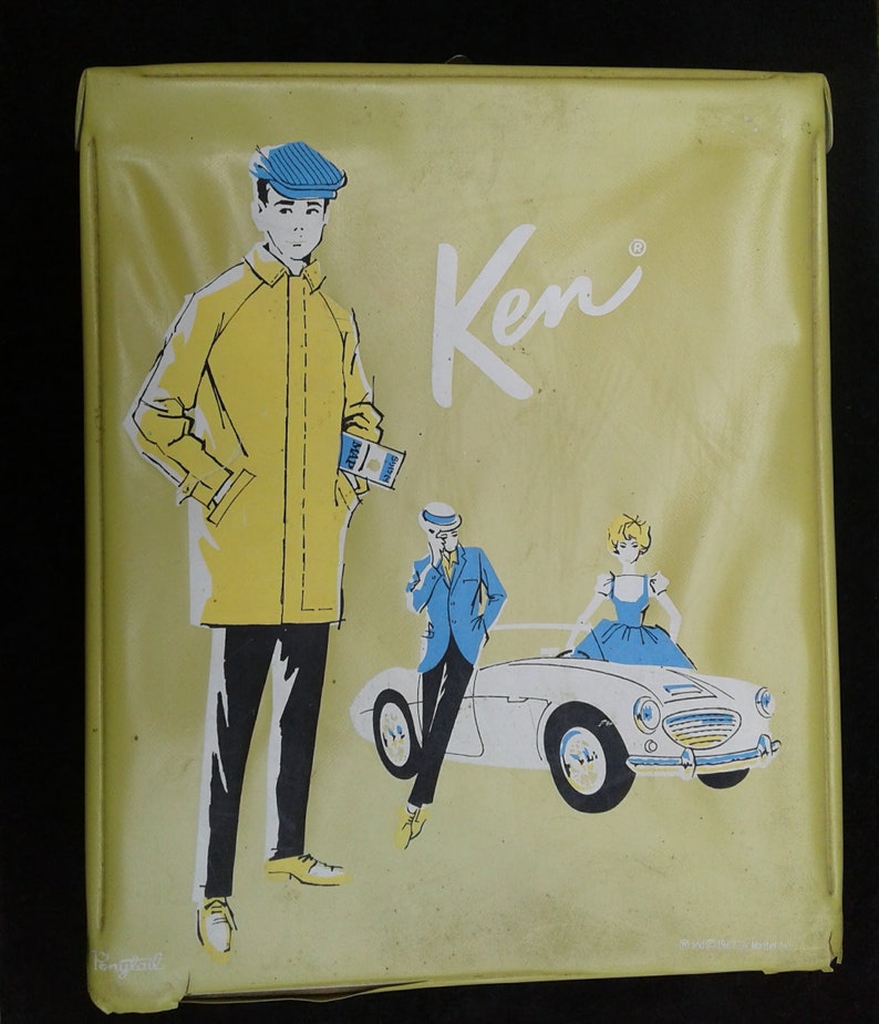 Vintage Ken Doll Gold Vinyl Trunk Carrying Case Wardrobe 1962 Etsy