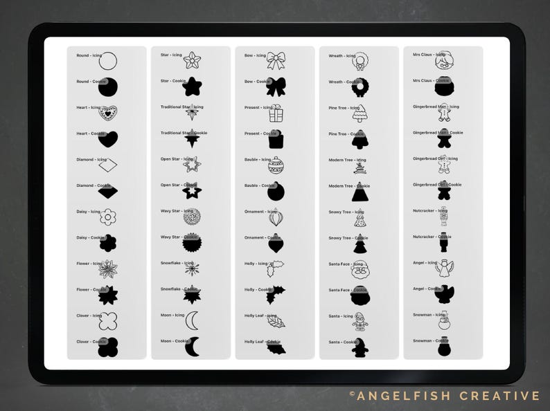 Cookie Creator Brush Set for Procreate: Honey Gingerbread Biscuit Stamps, stamps page 1