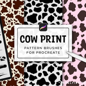 Cow Print Pattern Brushes for Procreate (Digital Download)