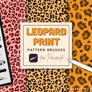 Leoparden Muster Pinselset, Tierflecken Pinselset für Procreate (Digitaler Download)