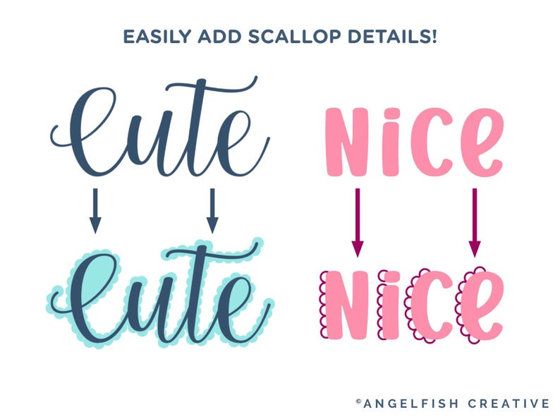 Scallop Border Procreate Brush Set: Frill Lace Edge Brushes (digital ...