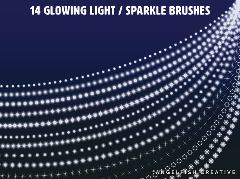 Christmas Lights Procreate Brush Set: 56 Bokeh Sparkle Brushes (digital ...