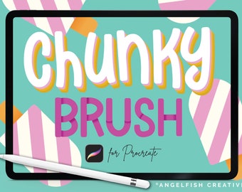 Chunky Procreate Brush Set | Set of 5 Procreate Brushes | Instant Digital Download | Brushes for Digital Art on iPad