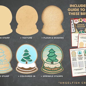 Cookie Creator Brush Set for Procreate: Honey Gingerbread Biscuit Stamps, how to draw guide