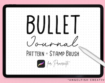 Bullet Journal Stamp & Pattern Brush for Procreate (Digital Download)