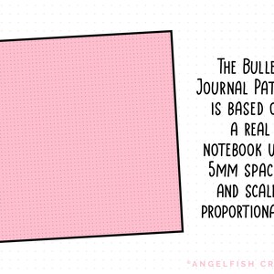 Bullet Journal Stamp & Pattern Brush for Procreate | Seamless Grid Dot Brushes, pattern scales proportionally