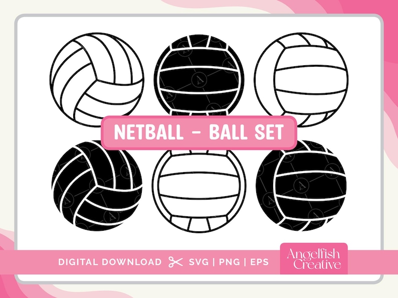 Netball Net Svg Netball Ball Set - SVG, PNG, EPS Cutting Files/clipart (digital ...