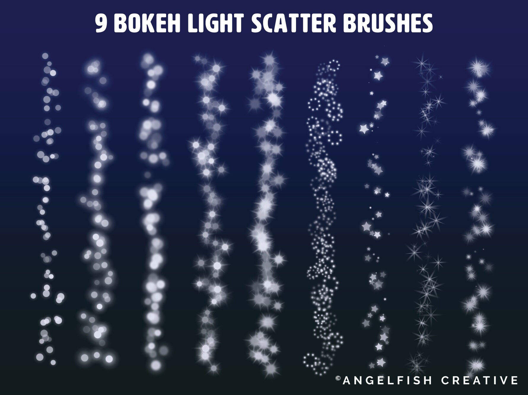 Christmas Lights Procreate Brush Set: 56 Bokeh Sparkle Brushes (digital ...