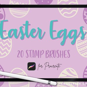 Easter Eggs Stamp Brush Set for Procreate | Set of 20 Brushes | Instant Digital Download | Brush for Digital Art on iPad