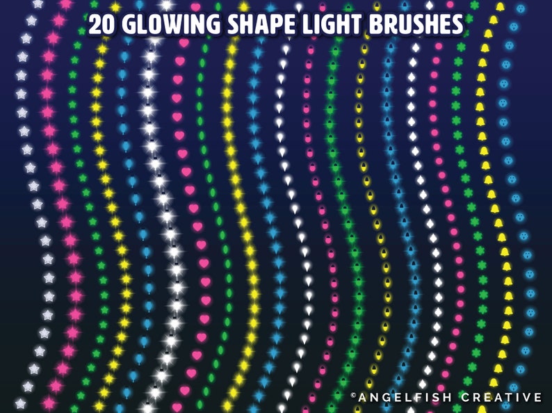 Christmas Lights Procreate Brush Set: 56 Bokeh Sparkle Brushes (digital ...