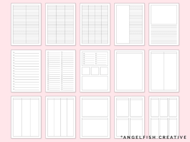 Procreate Notes Template Note Pad Procreate Brush Set: A4 A5 Page Layout Stamps (digital ...