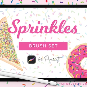 Sprinkles Procreate Brush Set | 31 Brushes + 8 Stamps | Instant Digital Download | Brushes for Digital Art on iPad