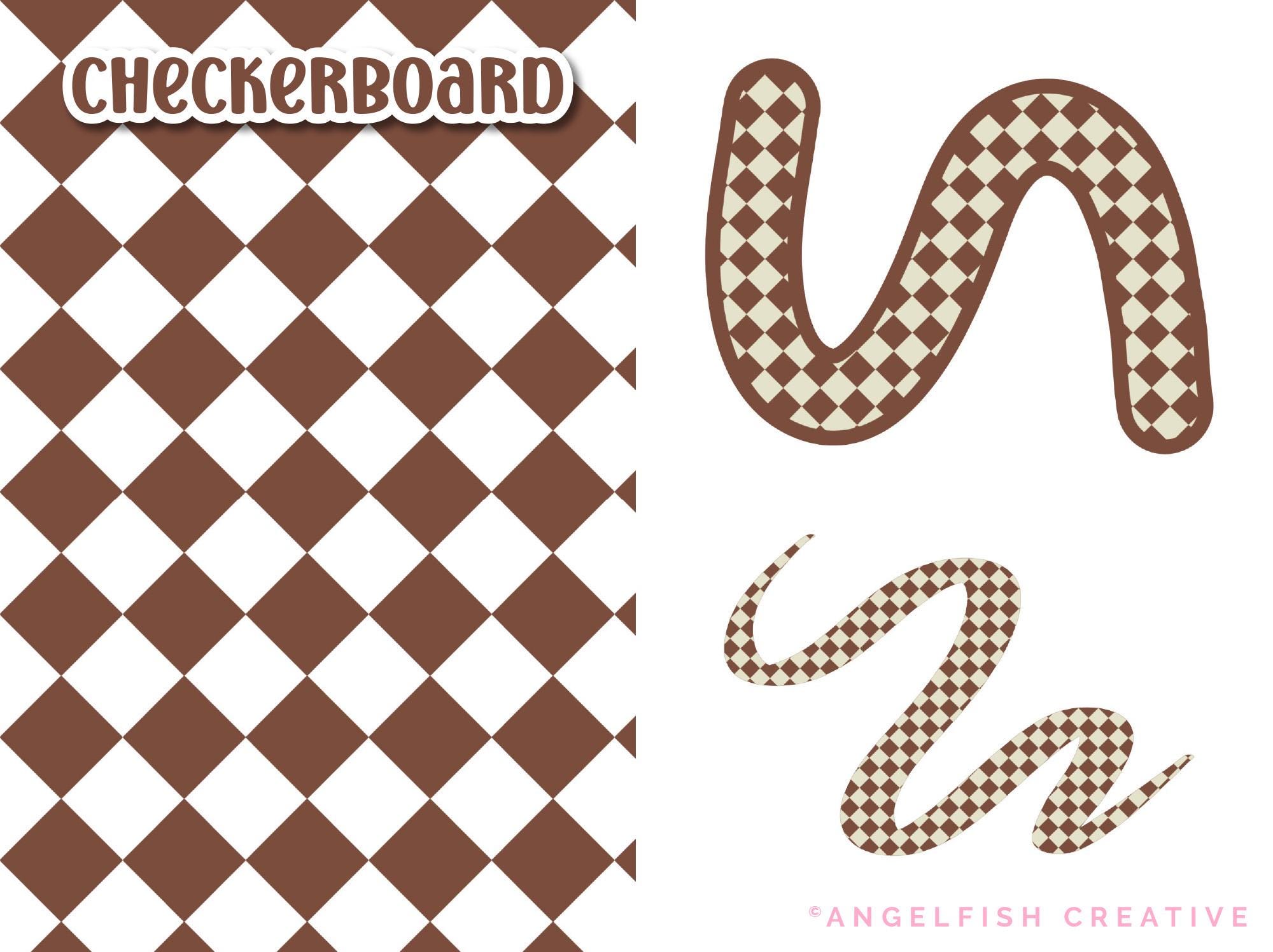 Checker Pattern Brush for Procreate, Seamless Square Tile (digital ...