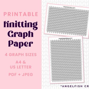 Papel cuadriculado para tejer: hojas con plantillas para colorear con cuadrículas en blanco para imprimir, formatos A4 y carta de EE. UU./PDF, JPEG