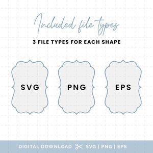Bracket Scallop Invitation Stationery Bundle - SVG, PNG, EPS Cutting Files/Clipart, file types