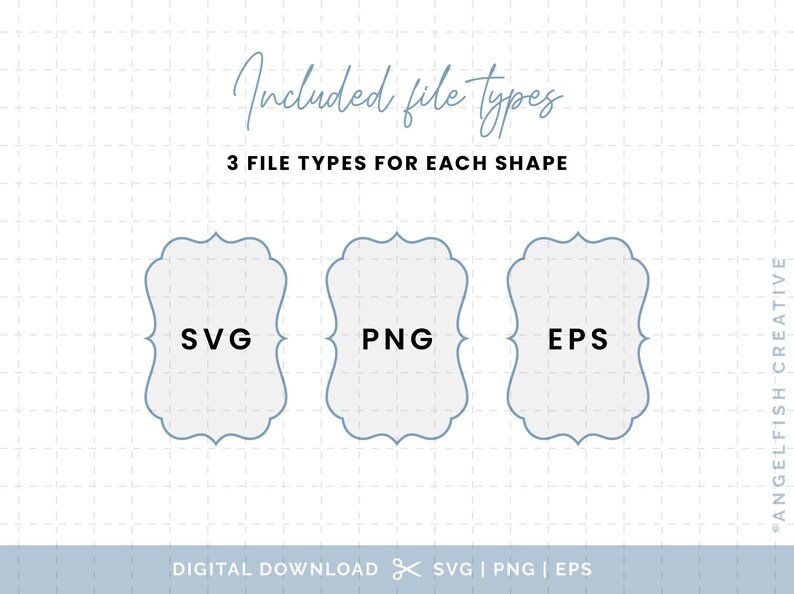 Bracket Scallop Invitation Stationery Bundle - SVG, PNG, EPS Cutting Files/Clipart, file types