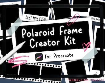 Kit Criador de Molduras Polaroid para Procreate: Conjunto de Pincéis para Carimbo (Download Digital)