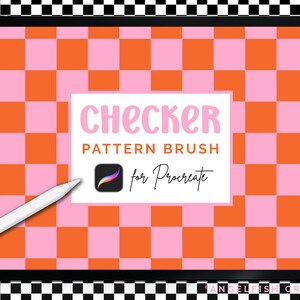 Checker Pattern Brush for Procreate, Seamless (digital Download) - Etsy