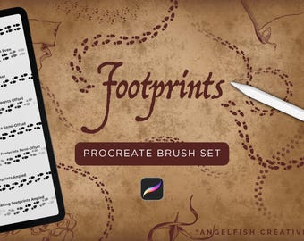 Conjunto de pincéis Footprints para Procreate, pincéis inspirados em magia (Download digital)