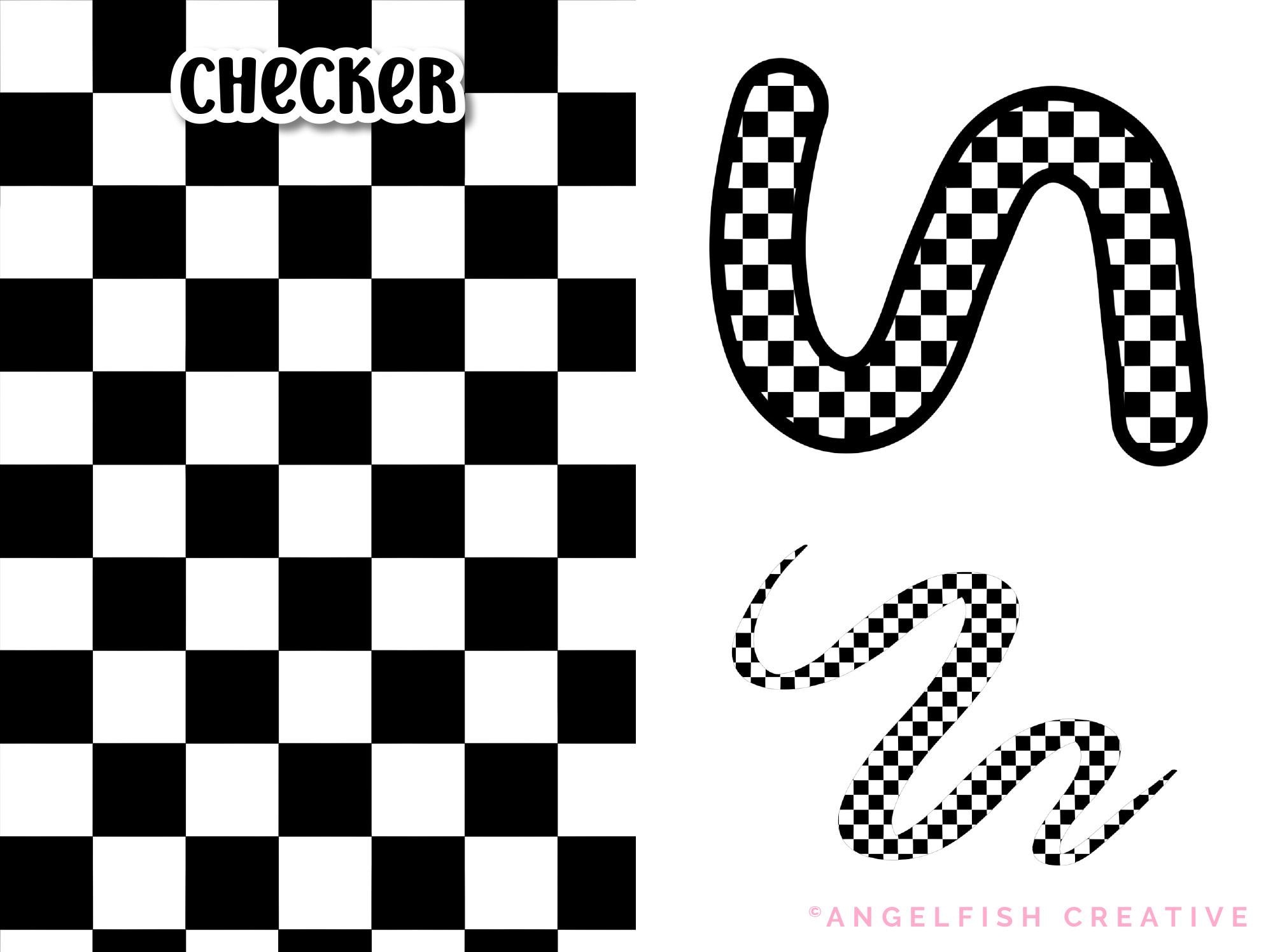 Checker Pattern Brush for Procreate, Seamless Square Tile (digital ...