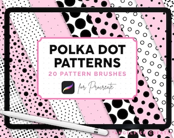 Polka Dot Pattern Brushes for Procreate (Digital Download)