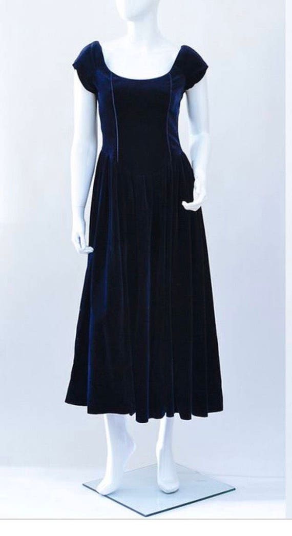 Vintage laura ashley midnight blue 