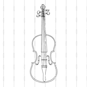 Violin SVG / JPEG / PNG / Dxf Files - Digital download for Cricut