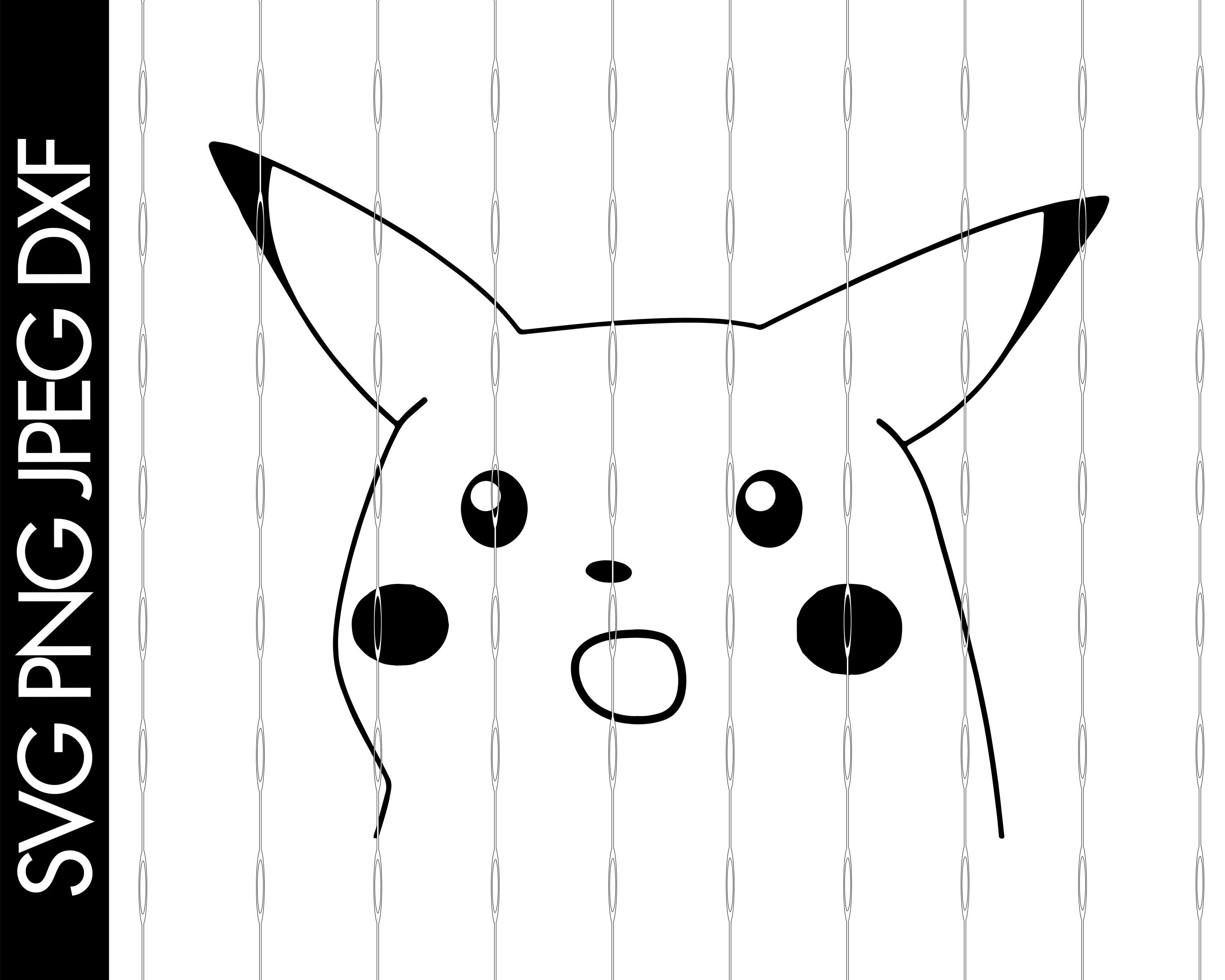 Shocked Pikachu Meme Svg Jpeg Png Dxf Files Digital Etsy