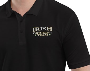 Irish Golf Polo, Irish Drinking Team Polo, Funny St. Patrick's Day Polo, St. Patrick's Day Party Polo, Irish Pub Crawl Polo