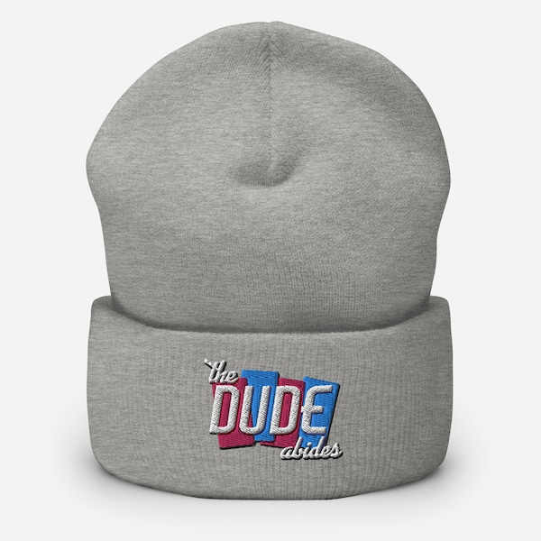 The Dude Abides Beanie, The Big Lebowski Beanie, Abide Beanie, Funny movie Beanie, Retro Bowling Beanie, vintage Beanie