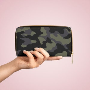 Monedero de camuflaje, cartera con cremallera de camuflaje, camuflaje, regalo militar, esposa del ejército, marido del ejército, regalo del ejército, soldado, bolso de EE.UU., Merica