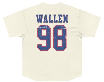 Baseball Jersey, 98 Braves, Wallen Jersey, Wallen '98 Braves Jersey, Braves 98 Jersey, Wallen Country Music Jersey, 98 Braves Jersey