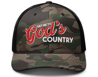 Camouflage trucker hat, Get Me to God's Country Hat, Morgan Wallen SNL Hat, Country Music Lover Hat, Saturday Night Live Hat, Concert Hat