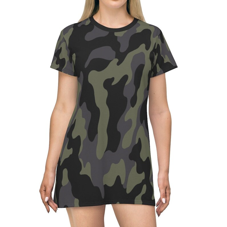 camo tee shirt dress