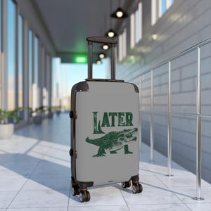Koffer (klein, middelgroot, groot), later Gator-koffer, alligator, grappig cadeau moeder, cadeau grappig vader, krokodillenkoffer, sarcastische koffer