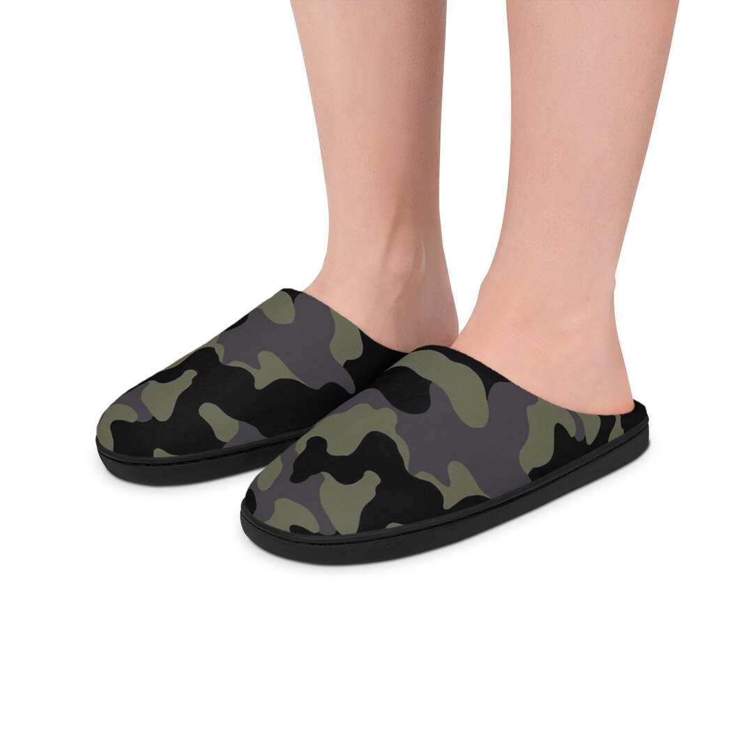 mens camo slippers