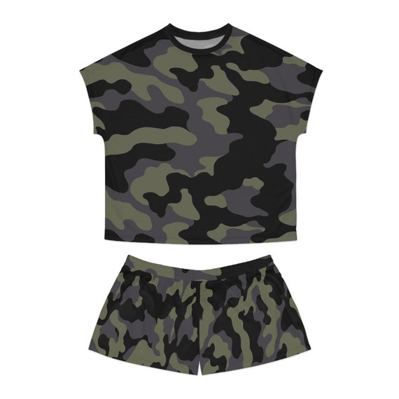 Camo Pajamas Women s Short Pajama Set Camouflage Pajamas Military Gift Army Wife Army Gift Solider Military Pajamas