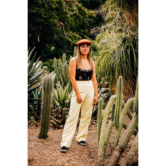 The "Yellow Daze" 70's flares- Yellow Flares- high