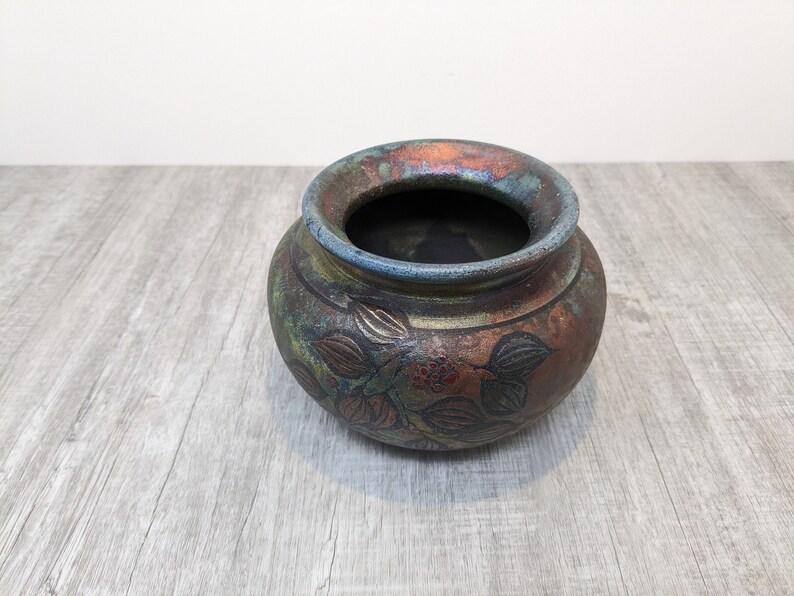 Braemar Raku Vase Studio Pottery Vase Vancouver Island Pottery Etsy