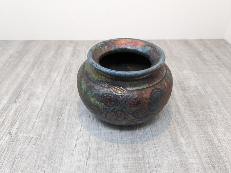 Braemar Raku Vase Studio Pottery Vase Vancouver Island Pottery Etsy