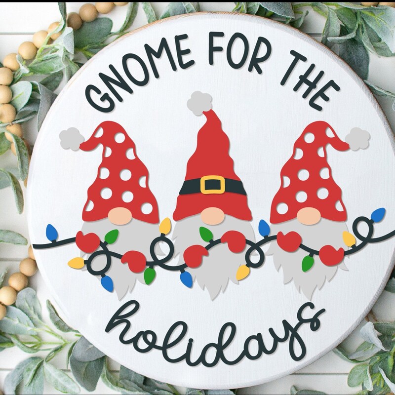 Christmas Countdown Sign with Fox, Snowman and Gnome