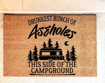 Funny Outdoor Coir RV Welcome Doormat, Camping Gifts, Campsite Sign, Funny Doormat, Cute Doormat, Camping and RV Decor