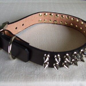 DC25 SPIKED 1w Leather Dog Collar Made in USA - Etsy