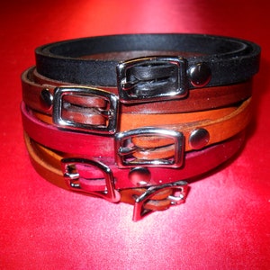 HB5: Personalized HAT BAND Leather Assorted colors with Custom lengths