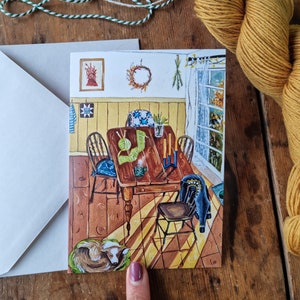 A6 Card Sunday Morning Cosy Illustration image 1