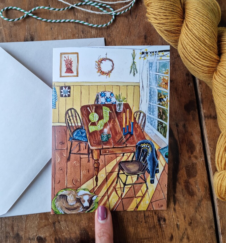 A6 Card Sunday Morning Cosy Illustration image 1