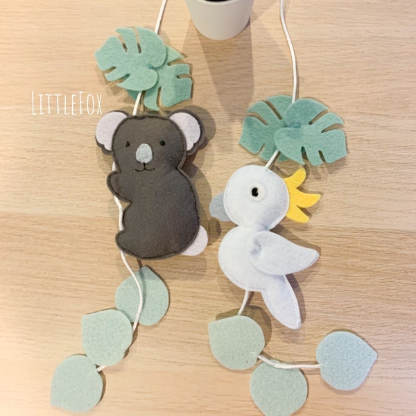 Koala et Perroquet pour mobile - Décoration bébé - Mobile DIY