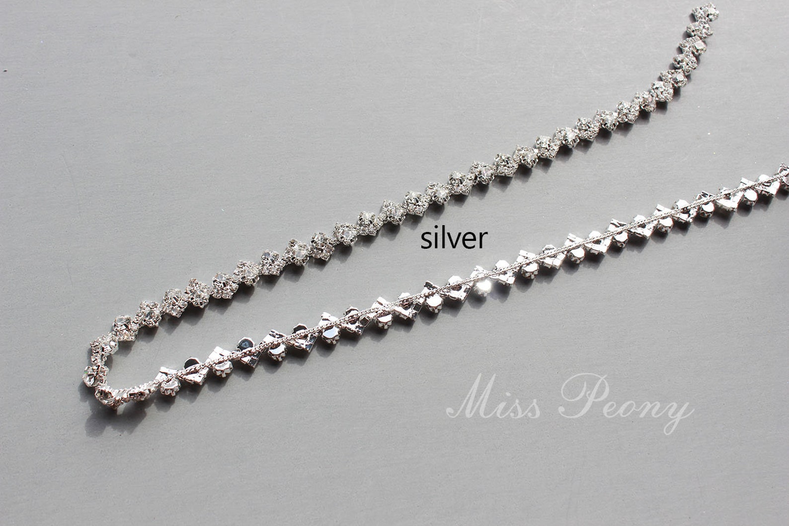 SY AB Rhinestone Trim Yard Rhinestone Applique Bridal Etsy