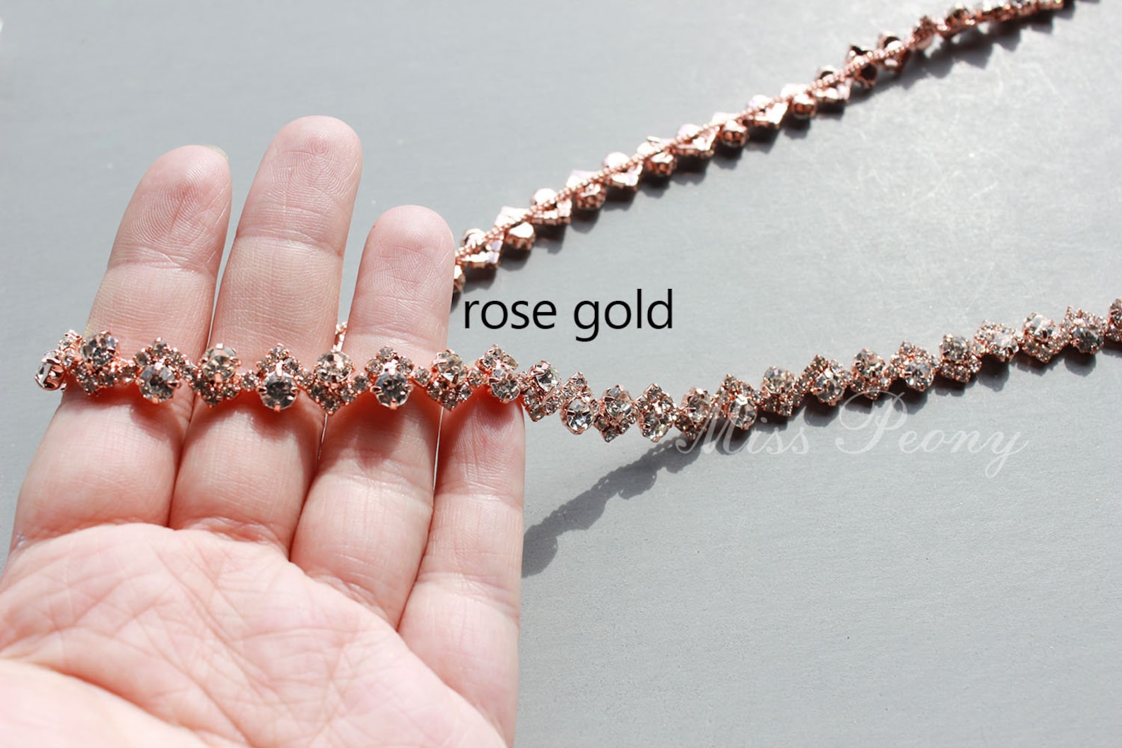 SY AB Rhinestone Trim Yard Rhinestone Applique Bridal Etsy