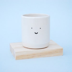 Smile - Handmade espresso cup - wheel thrown and hand painted